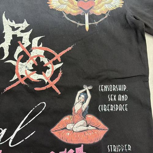 ROYAL DESERT Pink Trim Butterfly Vintage T‑Shirt