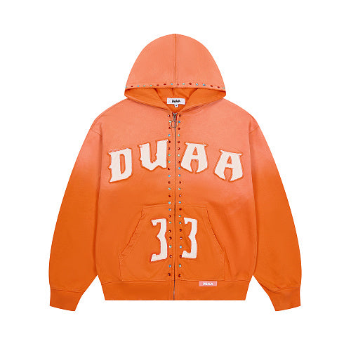 DUAA 33 Logo Zip‑Up Hoodie‑2 Colors