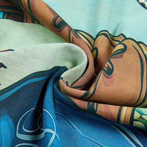 DUAA Green Baseball Graphic Short‑Sleeve T‑Shirt