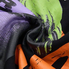 Roughplay Green Skull Graphic Zip‑Up Hoodie