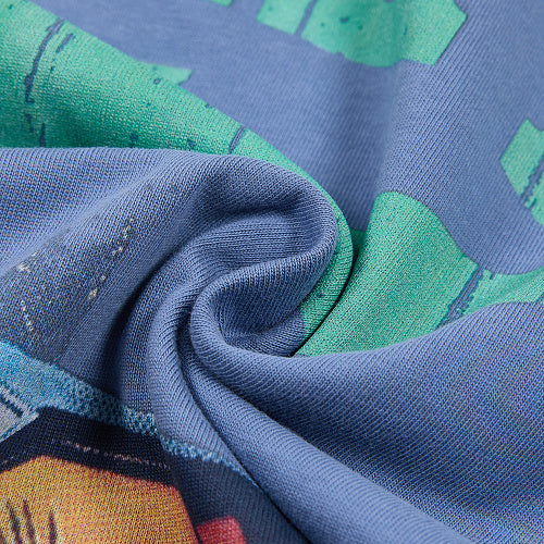 Roughplay Blue Washed Graphic T‑Shirt