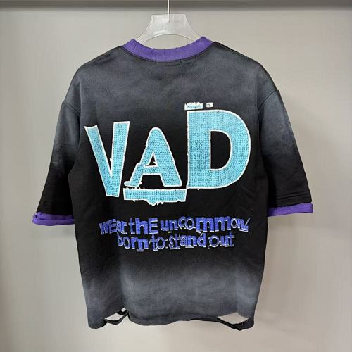 Vareallday Alien‑Graphic Purple‑Trim Ringer T‑Shirt