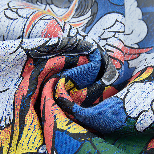 DUAA Blue Tiger & Angel Zip‑Up Hoodie