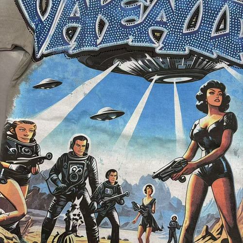 Vareallday Movie‑Graphic Washed‑Grey Short‑Sleeve T‑Shirt