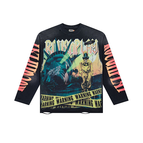 Roughplay Vintage Graphic Long‑Sleeve Shirt