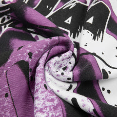 DUAA Purple Skeleton Graphic Short‑Sleeve T‑Shirt