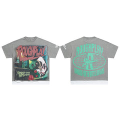 Roughplay Retro Skull Graphic Short Sleeve T‑Shirt