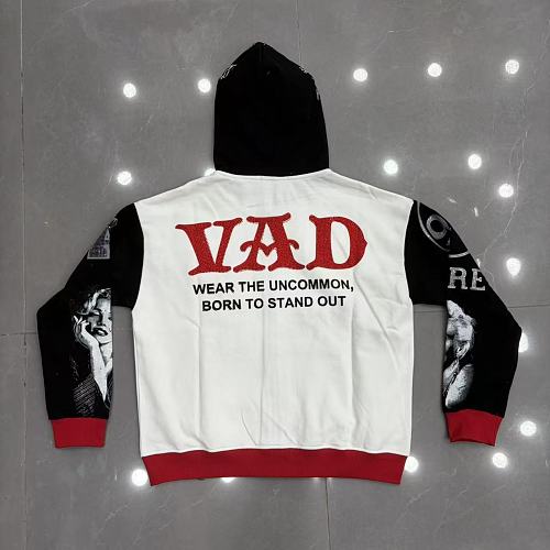 Vareallday Marilyn‑Graphic Two‑Tone Hoodie
