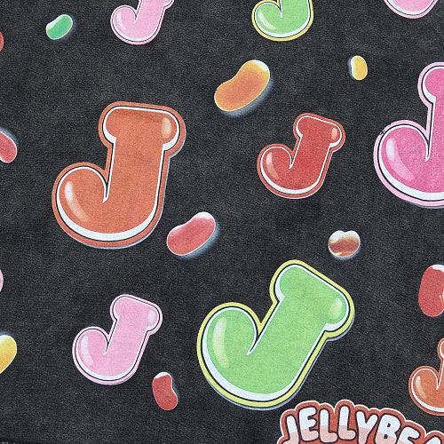 Jellybean Vintage Candy Graphic Double‑Sided Print Short Sleeve T‑Shirt