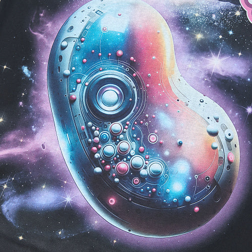 Jellybean Astronaut Galaxy Graphic Double‑Sided Print Short Sleeve T‑Shirt