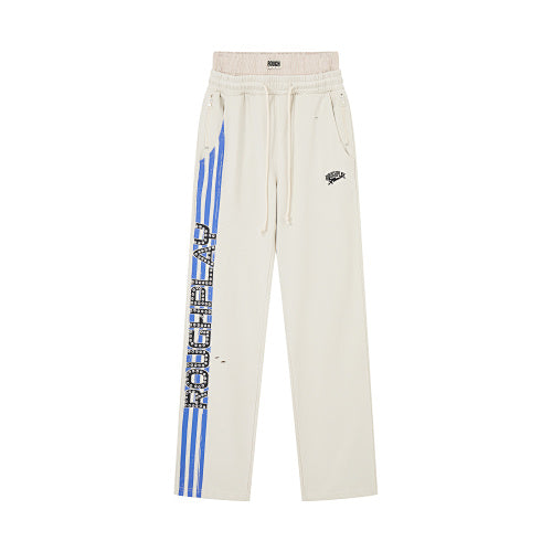 Roughplay Side‑Print Wide‑Leg Sweatpants