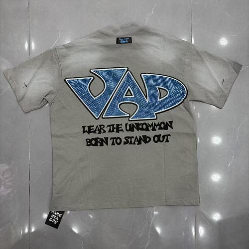 Vareallday Movie‑Graphic Washed‑Grey Short‑Sleeve T‑Shirt