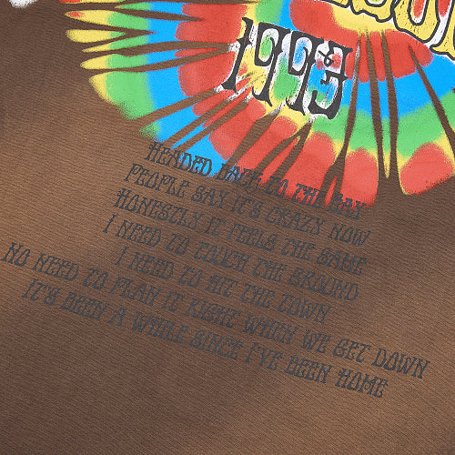 DUAA Tie‑Dye Graphic Brown T‑Shirt
