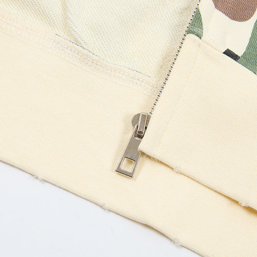 Roughplay Green Camo Graphic Zip‑Up Hoodie
