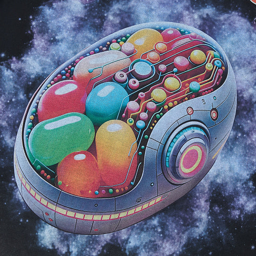 Jellybean Skull Candy Galaxy Graphic T‑Shirt
