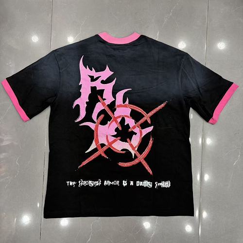 ROYAL DESERT Pink Trim Butterfly Vintage T‑Shirt