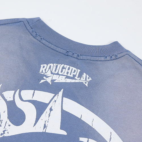 Roughplay Blue Washed Graphic T‑Shirt