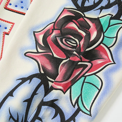 DUAA Tie‑Dye Graphic Casual Sweatpants