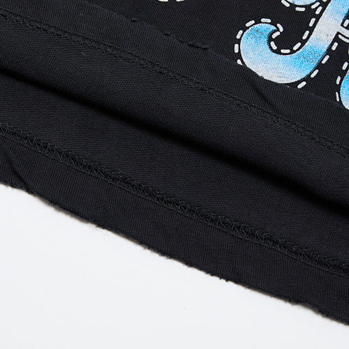 DUAA Vintage‑Car Graphic Black Short‑Sleeve T‑Shirt