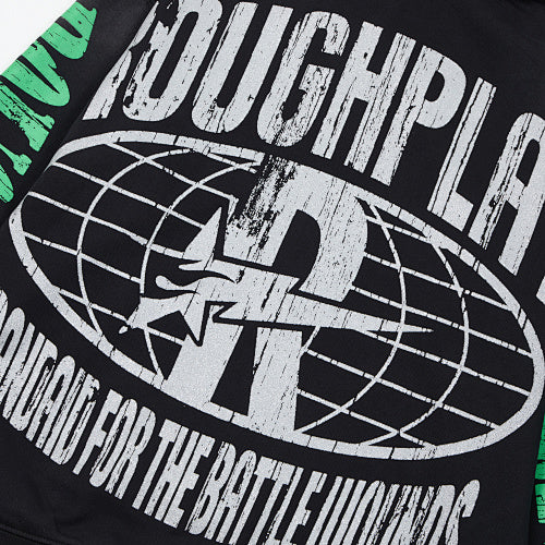Roughplay Flame Print Pullover Hoodie