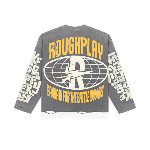 Roughplay Gun Graphic Raglan Long Sleeve T‑Shirt