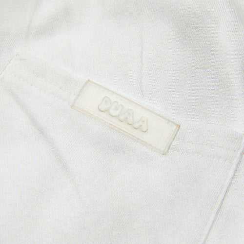 DUAA White Tattoo‑Style Graphic Sweatpants