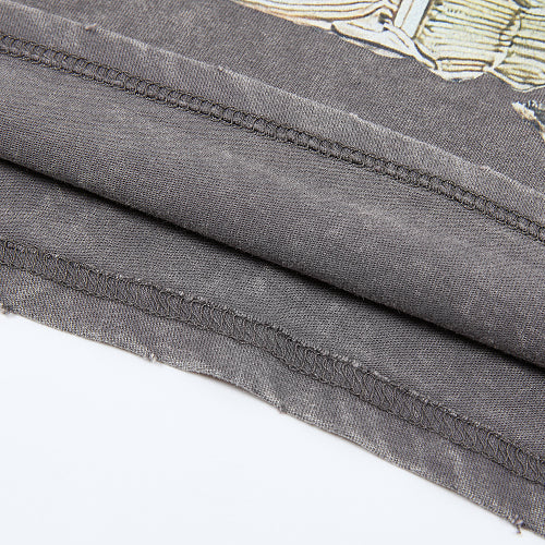 DUAA Vintage Truck Graphic Charcoal T‑Shirt