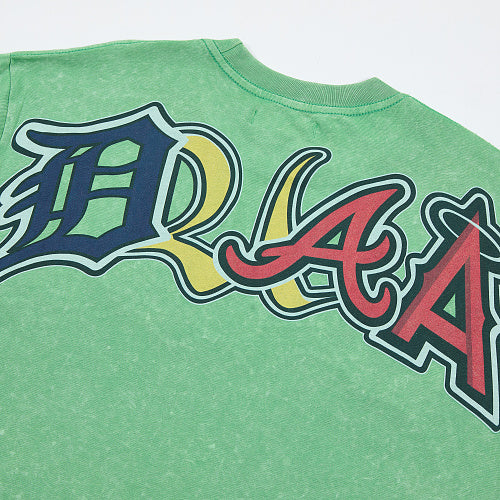 DUAA Green Baseball Graphic Short‑Sleeve T‑Shirt