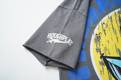 Roughplay Baseball Player Smiley Graphic Short Sleeve T‑Shirt