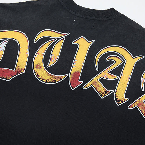 DUAA Soccer Fire Graphic Black Short‑Sleeve T‑Shirt