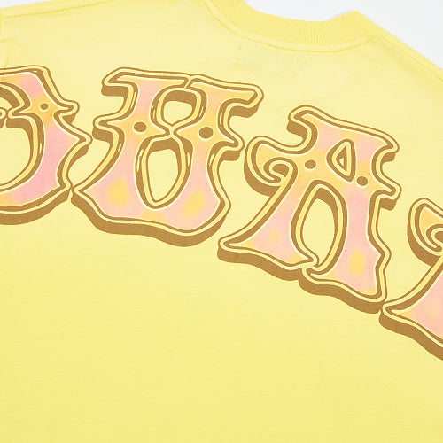 DUAA Peace Sign Graphic Yellow T‑Shirt