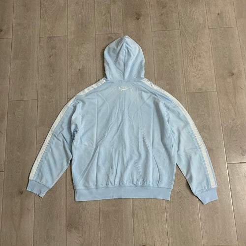 Roughplay Light‑Blue Graphic Zip‑Up Hoodie