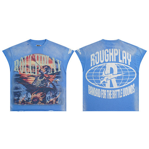 Roughplay Retro Warrior Graphic Short Sleeve T‑Shirt