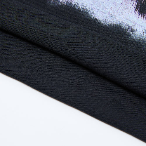 DUAA White Tiger Graphic Black T‑Shirt
