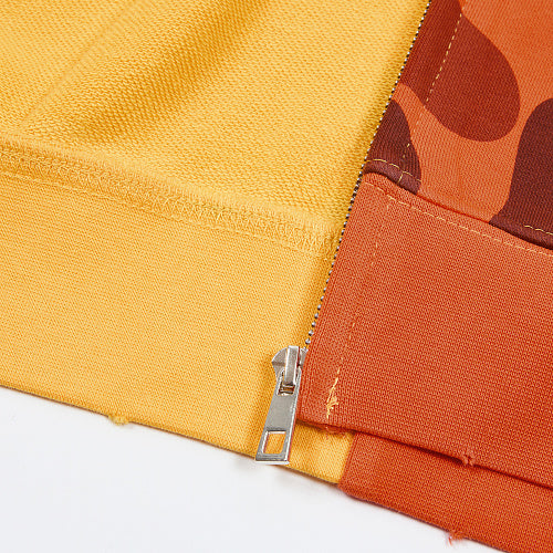 Roughplay Camouflage Graphic Zip‑Up Hoodie