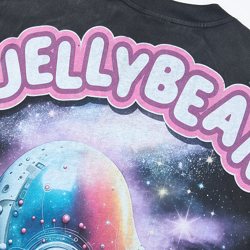 Jellybean Astronaut Galaxy Graphic Double‑Sided Print Short Sleeve T‑Shirt