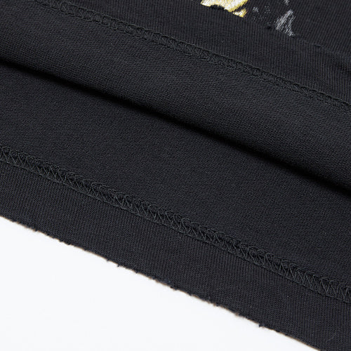 DUAA Football Player Graphic Black Short‑Sleeve T‑Shirt