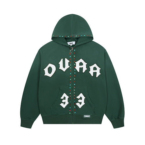 DUAA 33 Logo Zip‑Up Hoodie‑2 Colors