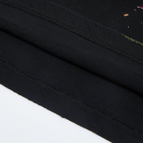 DUAA Soccer Fire Graphic Black Short‑Sleeve T‑Shirt
