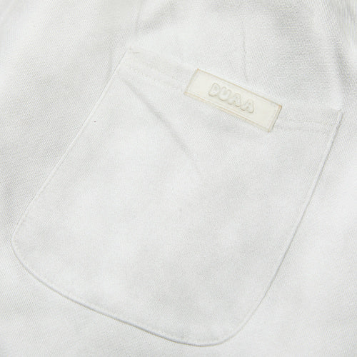 DUAA White Tattoo‑Style Graphic Sweatpants