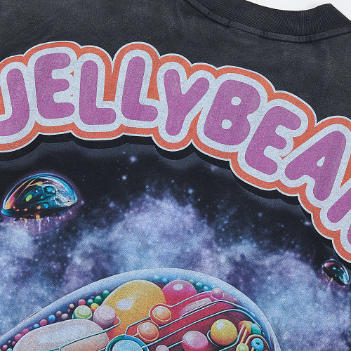 Jellybean Skull Candy Galaxy Graphic T‑Shirt