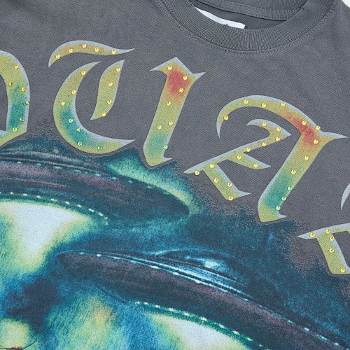 DUAA Band Graphic Dark‑Grey Short‑Sleeve T‑Shirt