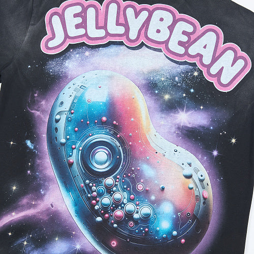 Jellybean Astronaut Galaxy Graphic Double‑Sided Print Short Sleeve T‑Shirt