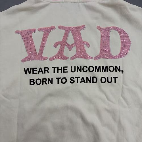 Vareallday Portrait‑Graphic Two‑Tone Hoodie