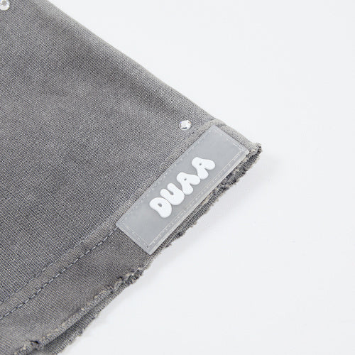 DUAA Tie‑Dye Graphic Grey Short‑Sleeve T‑Shirt