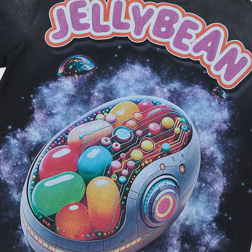 Jellybean Skull Candy Galaxy Graphic T‑Shirt