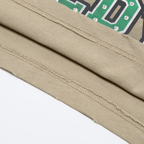 DUAA Basketball‑Graphic Distressed Washed‑Olive Short‑Sleeve T‑Shirt