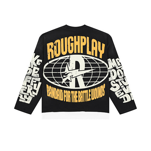 Roughplay Gun Graphic Raglan Long Sleeve T‑Shirt