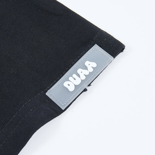 DUAA White Tiger Graphic Black T‑Shirt
