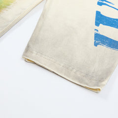 Roughplay Sun‑Pattern Graphic Long‑Sleeve Shirt
